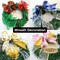 Christmas Ribbon Wired 2.5 Inches 6 Rolls 30 Yards Holiday Burlap Mesh Organza Glitter Ribbons for Christmas Tree Wreath Garland and Home Decor (Winter Blue & Silver)